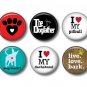Set of 12 Dog is Love on 1 Inch Pinback Button Badge Pins - Set 4