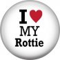 I Love My Rottie, Dog is Love 1 Inch Pinback Button Badge Pin - 6158