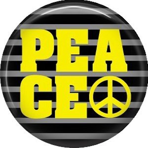 Peace, 1 Inch Punk Princess Button Badge Pin - 0355