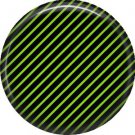 Green and Black Stripes, 1 Inch Punk Princess Button Badge Pin - 0359