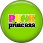 Punk Princess on Lime Green Background, 1 Inch Button Badge Pin - 0367