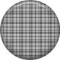 Gray Plaid Pinback 1 Inch Punk Princess Button Badge Pin - 0376