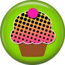 Graduated Dots Cupcake, 1 Inch Pinback Punk Princess Button Badge Pin - 0390