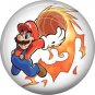 Mario Throwing Basketball on Fire, Video Games 1 Inch Pinback Button Badge Pin - 0763