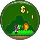 Mario with Coins, Video Games 1 Inch Pinback Button Badge Pin - 0769