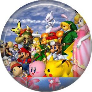 Mario Bros. Characters, Video Games 1 Inch Pinback Button Badge Pin - 0778