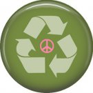 1 Inch Peace and Recycle, Ecology Button Badge Pin - 1360