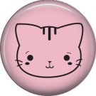 Pink Cat, Cat is Love 1 Inch Pinback Button Badge Pin - 6187