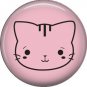 Pink Cat, Cat is Love 1 Inch Pinback Button Badge Pin - 6187