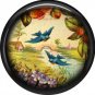 Blue Birds Flying, 1 Inch Pinback Button Badge Pin - 0230