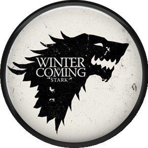 Winter is Coming House Stark, Television Favorites 1 Inch Pinback Button Badge - 5001