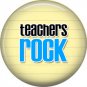 1 Inch Teacher's Rock, Teacher Appreciation Button Badge Pin - 0855
