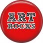 1 Inch Art Rocks on Red Background, Teacher Appreciation Button Badge Pin - 0872