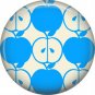 1 Inch Blue Whole and Half Apple Pattern, Teacher Appreciation Button Badge Pin - 0879