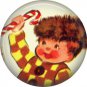 Mid Century Retro Christmas Image on a 1 inch Button Badge Pin - 3083