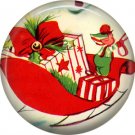 Mid Century Retro Christmas Image on a 1 inch Button Badge Pin - 3095