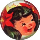 Mid Century Retro Christmas Image on a 1 inch Button Badge Pin - 3101
