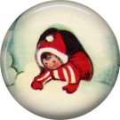 Mid Century Retro Christmas Image on a 1 inch Button Badge Pin - 3102