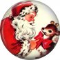Mid Century Retro Christmas Image on a 1 inch Button Badge Pin - 3105
