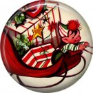 Mid Century Retro Christmas Image on a 1 inch Button Badge Pin - 3107