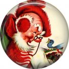 Mid Century Retro Christmas Image on a 1 inch Button Badge Pin - 3112