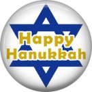 Happy Hanukkah, 1 Inch Pinback Button Badge Pin - 3066