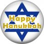 Happy Hanukkah, 1 Inch Pinback Button Badge Pin - 3066