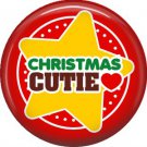 Christmas Cutie Star, 1 Inch Be Merry Pinback Button Badge Pin - 3038
