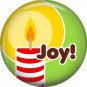 Joy Candle, 1 Inch Be Merry Pinback Button Badge Pin - 3039