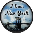 I Love New York Vintage Image on a 1 inch Button Badge Pin - 6317