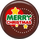 Merry Christmas Stars, 1 Inch Be Merry Pinback Button Badge Pin - 3044
