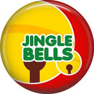 Jingle Bells, 1 Inch Be Merry Pinback Button Badge Pin - 3049