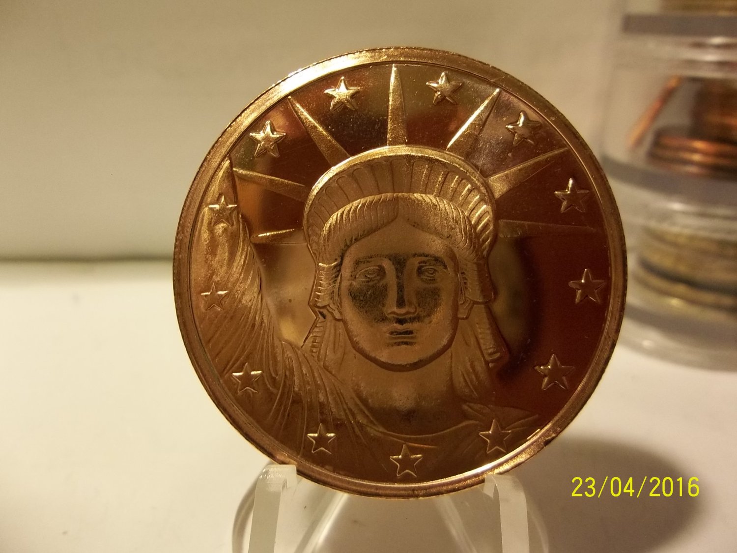 2012 - 1oz Copper Statue of Liberty Design Coin.