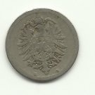 1876-B #1 5 Pfennig German Empire Jägernr coin.