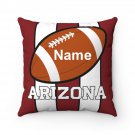 Personalized Football ARIZONA Throw, Sofa, Couch Square Pillow CASE ONLY