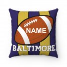 Personalized Football BALTIMORE Throw, Sofa, Couch Square Pillow CASE ONLY