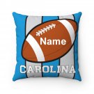 Personalized Football CAROLINA Throw, Sofa, Couch Square Pillow CASE ONLY