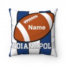 Personalized Football INDIANAPOLIS Throw, Sofa, Couch Square Pillow CASE ONLY