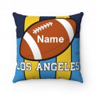 Personalized Football LOS ANGELES Throw, Sofa, Couch Square Pillow CASE ONLY