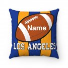 Personalized Football LOS ANGELES Throw, Sofa, Couch Square Pillow CASE ONLY