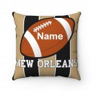 Personalized Football NEW ORLEANS Throw, Sofa, Couch Square Pillow CASE ONLY