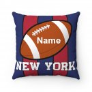 Personalized Football NEW YORK Throw, Sofa, Couch Square Pillow CASE ONLY