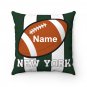 Personalized Football NEW YORK Throw, Sofa, Couch Square Pillow CASE ONLY