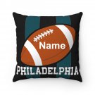 Personalized Football PHILADELPHIA Throw, Sofa, Couch Square Pillow CASE ONLY