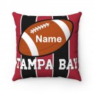 Personalized Football TAMPA BAY Throw, Sofa, Couch Square Pillow CASE ONLY