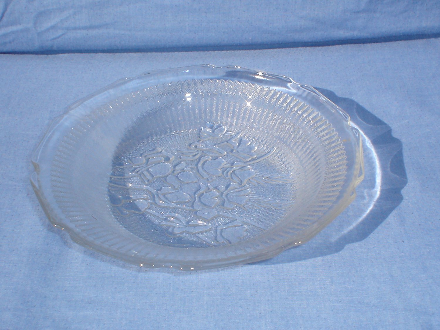 Rare Iris and Herringbone soup bowl Glass Co.