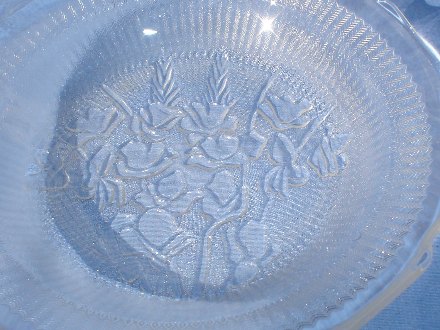 Rare Iris and Herringbone soup bowl Glass Co.