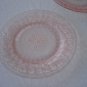 Jeanette Glass Sunflower pink dinner plate
