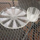 Jeannette Glass Dewdrop cup and snack plate