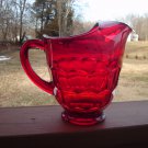 Viking Glass Georgian Ruby Red Pitcher with sticker